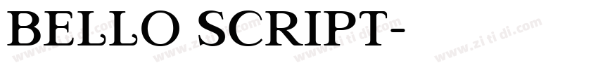 Bello Script字体转换